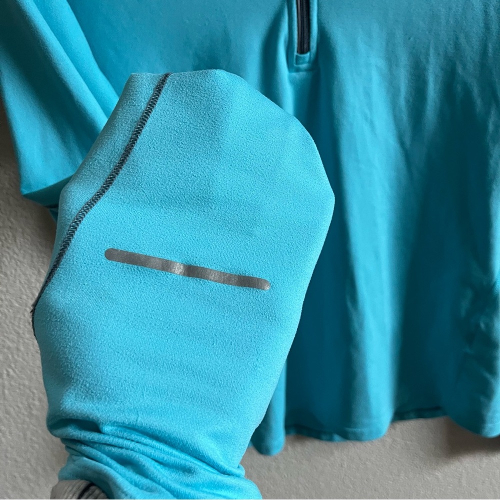 Nike Dri-FIT Turquoise 1/4 Zip Pullover Women’s Running Athletic Top Medium - Picture 6 of 9